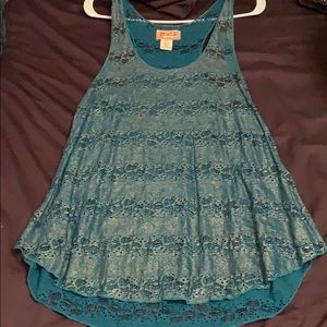 Blue green shirt